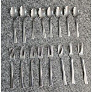 16 Silco Stainless Dinner Forks Spoons Lot